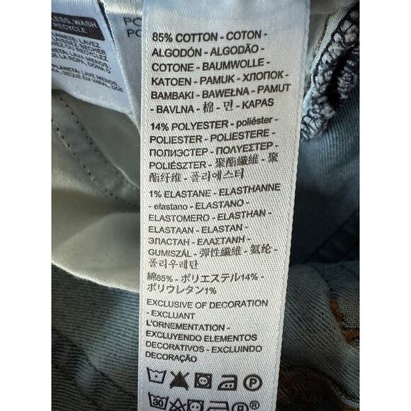 Levi's Wedgie Straight Distressed Jeans Light Wash 34964-0132 Size 28x28 - Picture 12 of 16